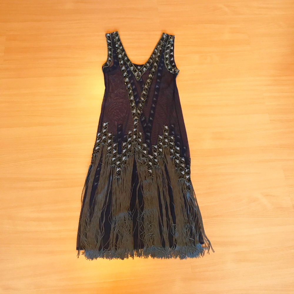 Repro Beaded Flapper Dress (20s Style) (Art Deco)